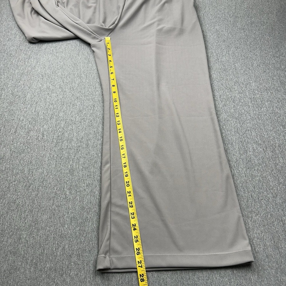 Halara Pants Gray Wide Leg Stretch Dress Work Trousers Women's XL Petite Pull On - Picture 6 of 14
